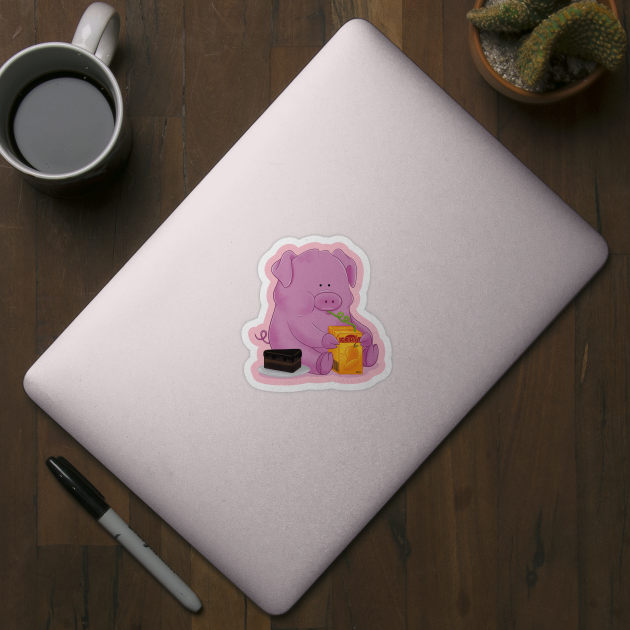 Cute Hungry Pig by Sketchbook ni Abi